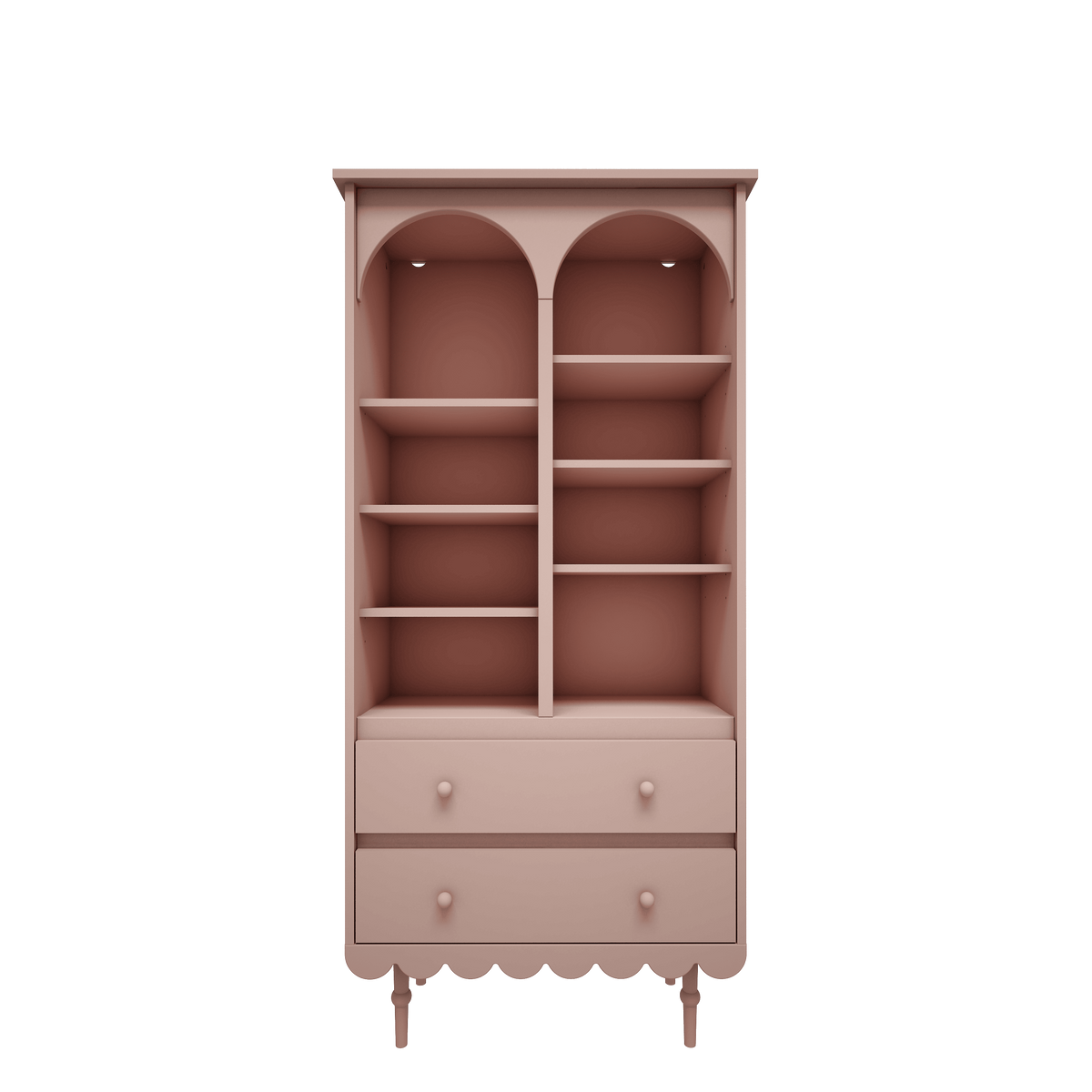Wood Luck - Bücherregal Groß Babushka natural pink