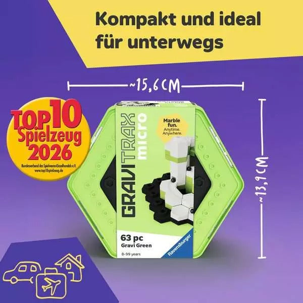 Ravensburger - GraviTrax micro Gravi Green 63-tlg.