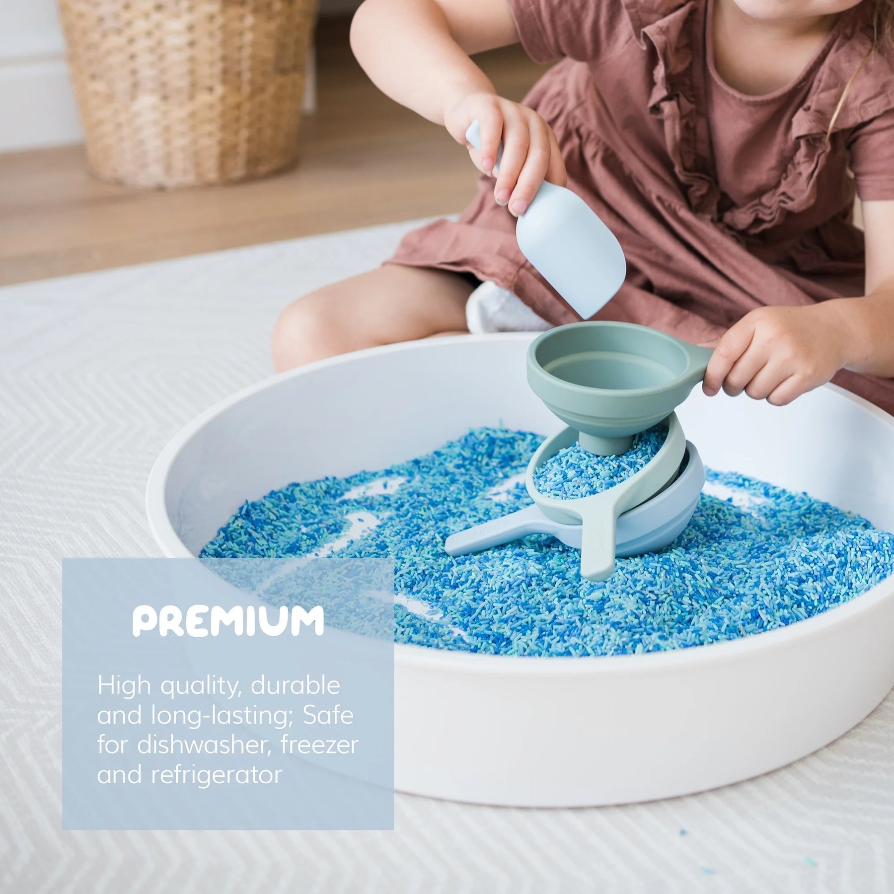 INSPIRE MY PLAY - Sensorikspielzeug Trichter-Set natural