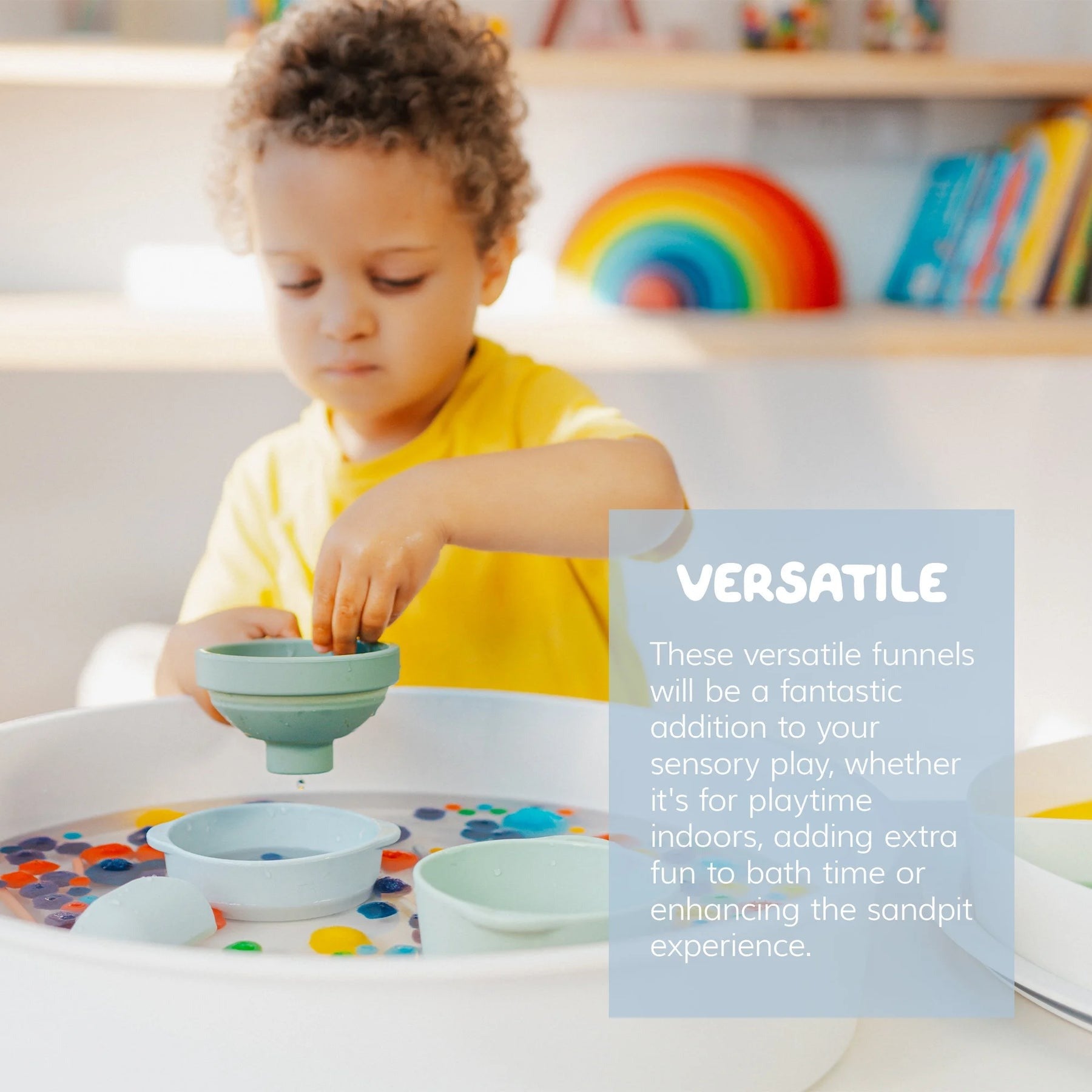 INSPIRE MY PLAY - Sensorikspielzeug Trichter-Set natural
