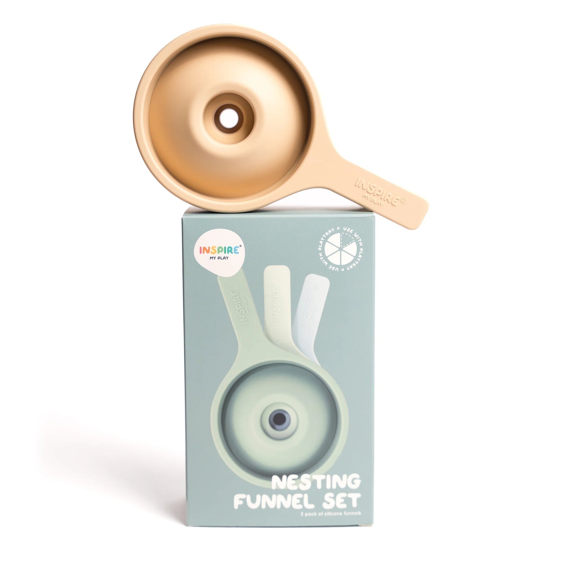 INSPIRE MY PLAY - Sensorikspielzeug Trichter-Set natural