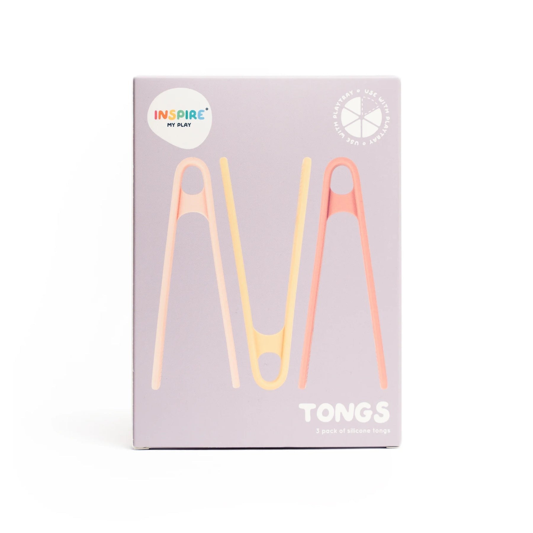 INSPIRE MY PLAY - Sensorikspielzeug Zangen-Set coral/gelb