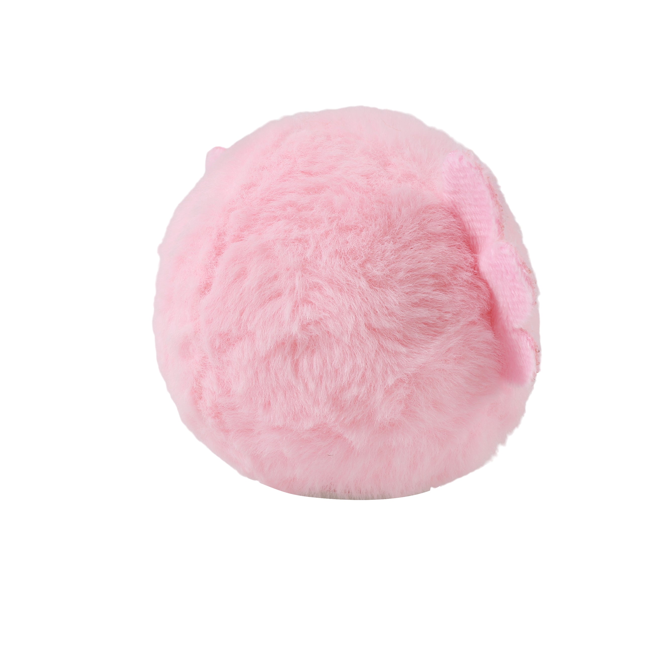 Rückansicht des rosa iTotal Axolotl-Plüschballs mit flauschigem Kunstfell.