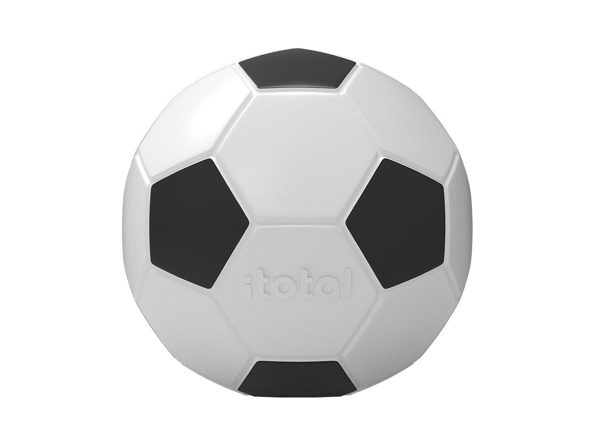 Silikon-Nachtlicht im Fußball-Design von iTotal auf weißem Hintergrund.