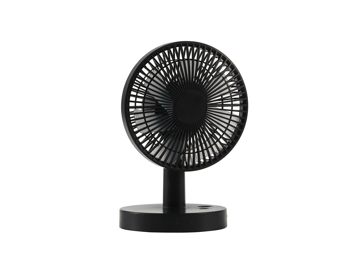 itotal Tischventilator, schwarz, kompakt, USB, verstellbar, Kunststoff, leise, Kühler.