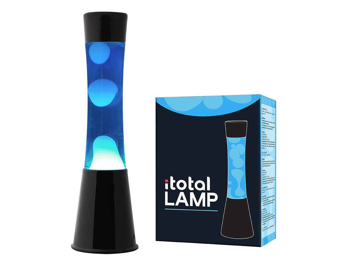 itotal - Lavalampe Gravitiy schwarz/blau/weiß