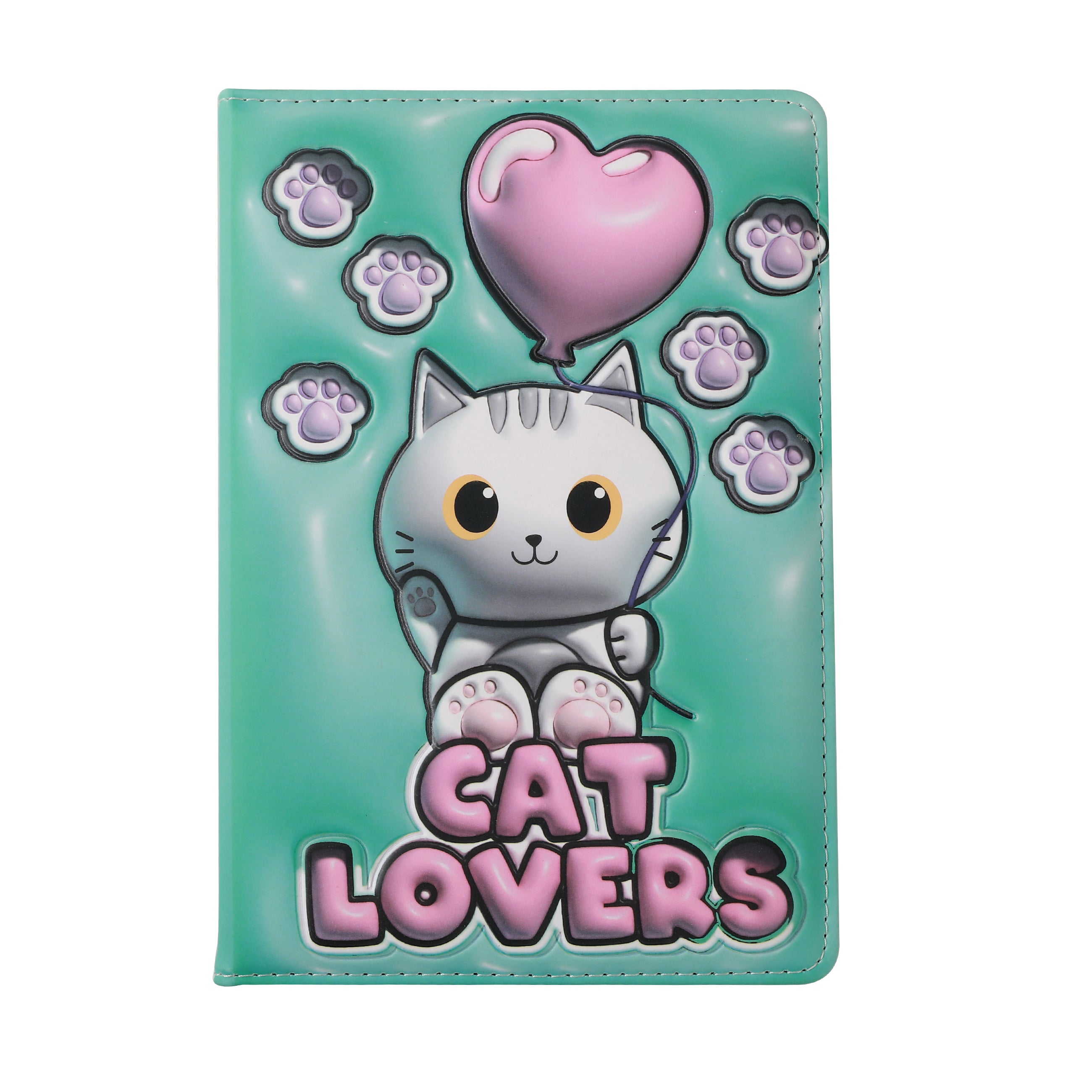 itotal - White Cat 3D Notizbuch