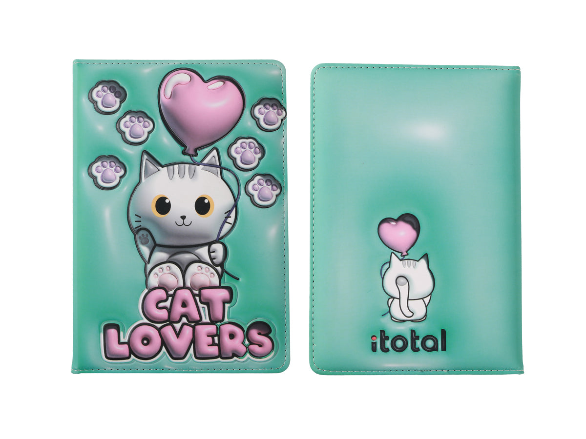 itotal - White Cat 3D Notizbuch