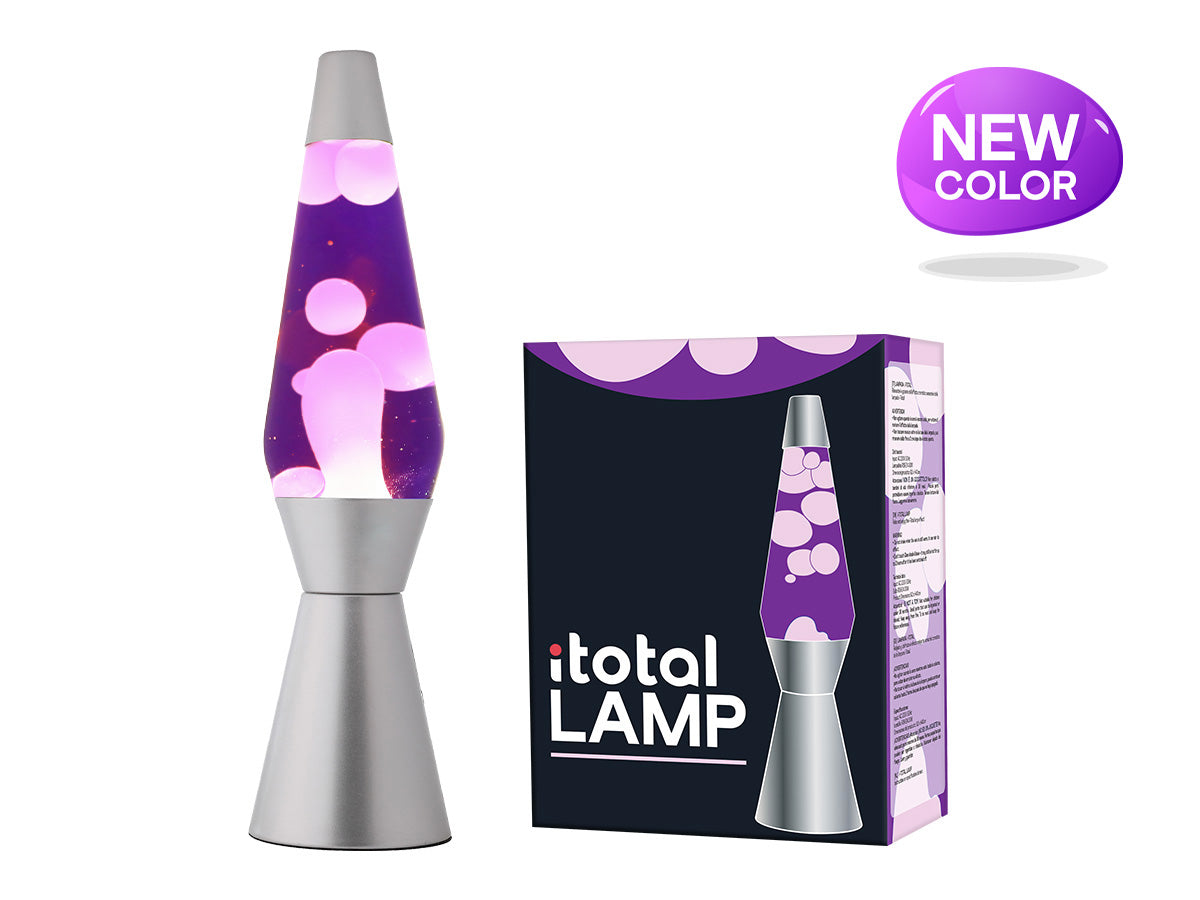 itotal - Lavalampe Spaceship silber/violett/weiß