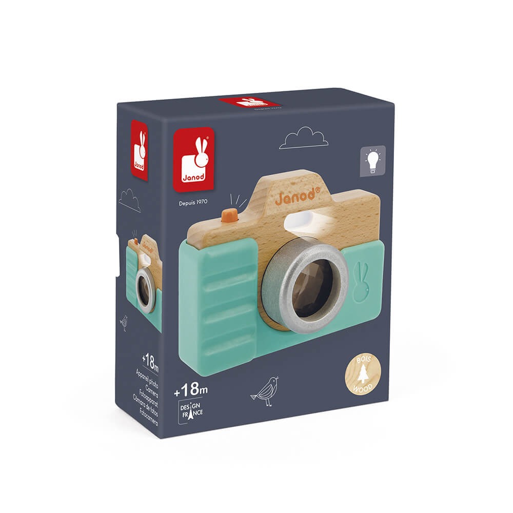 Janod - Fotoapparat aus Holz mit Licht & Sound