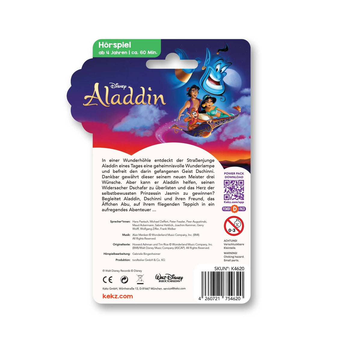kekz - Audiochip mit Hörspiel Disney: Aladdin