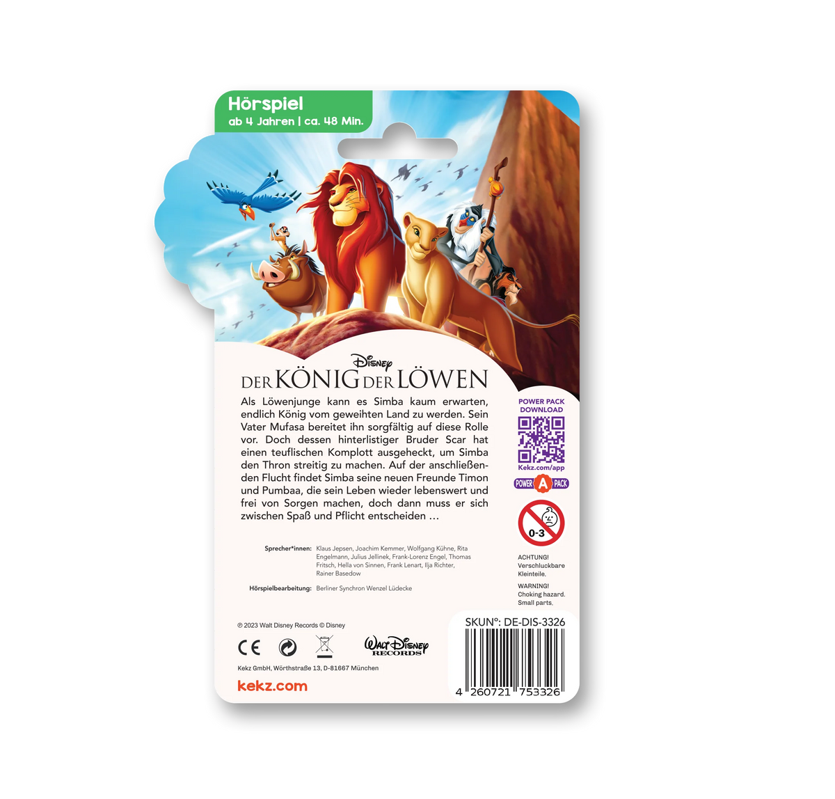 kekz - Audiochip mit Hörspiel Disney: Der König der Löwen