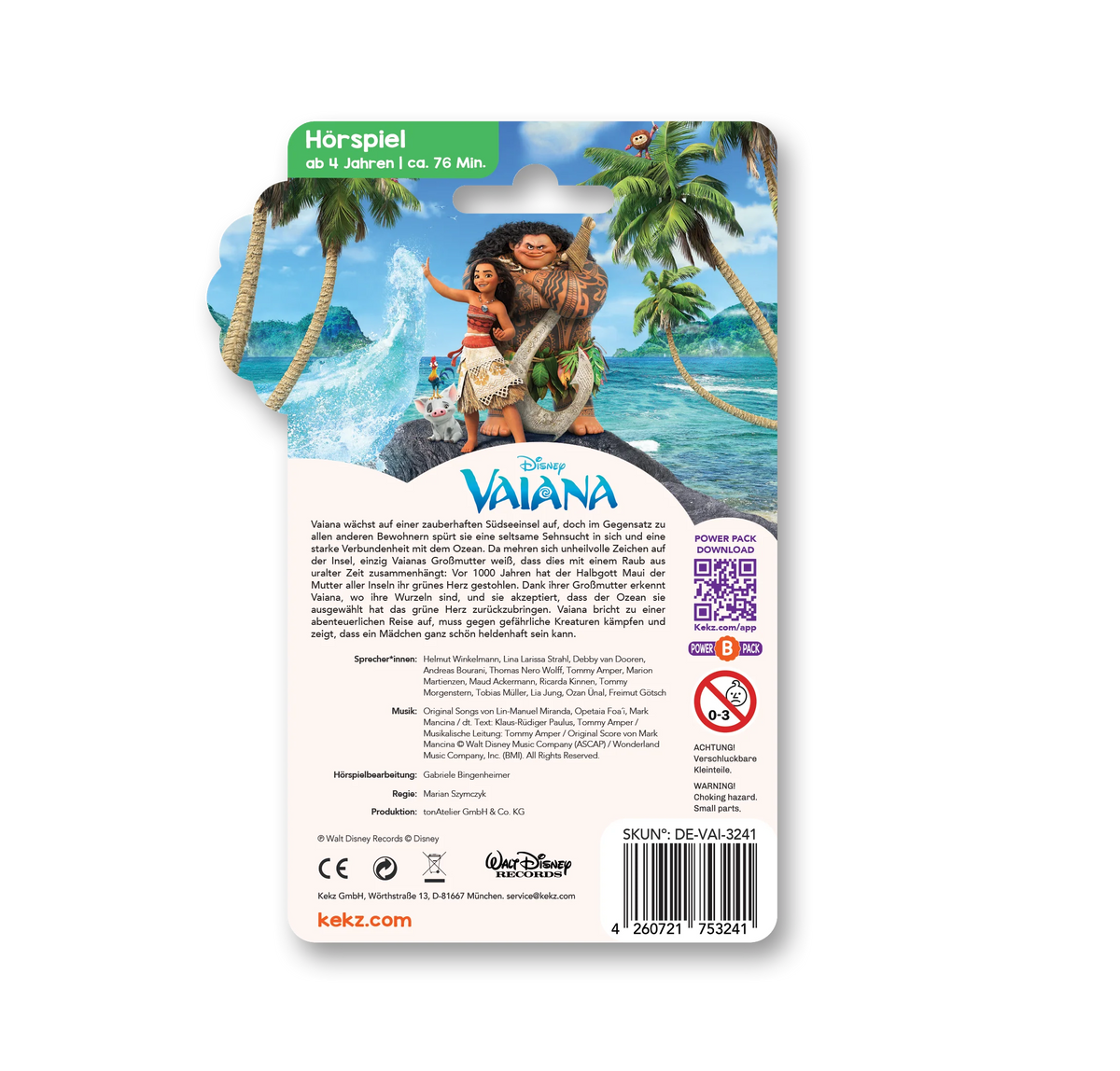 kekz - Audiochip mit Hörspiel Disney: Vaiana