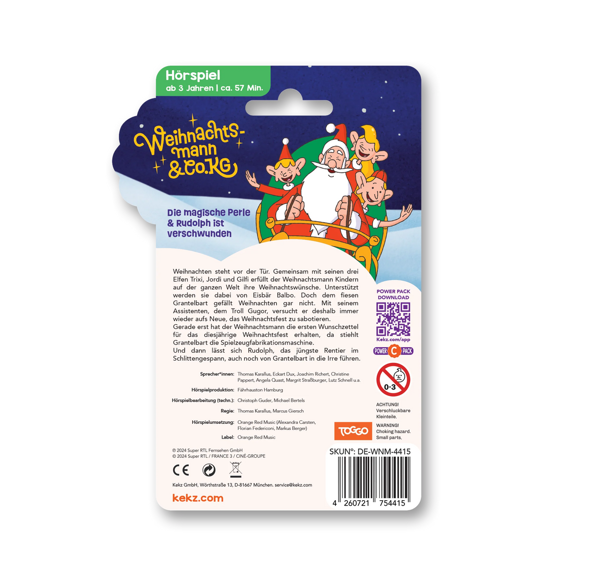 kekz - Audiochip mit Hörspiel Weihnachtsmann & Co KG: Die magische Perle