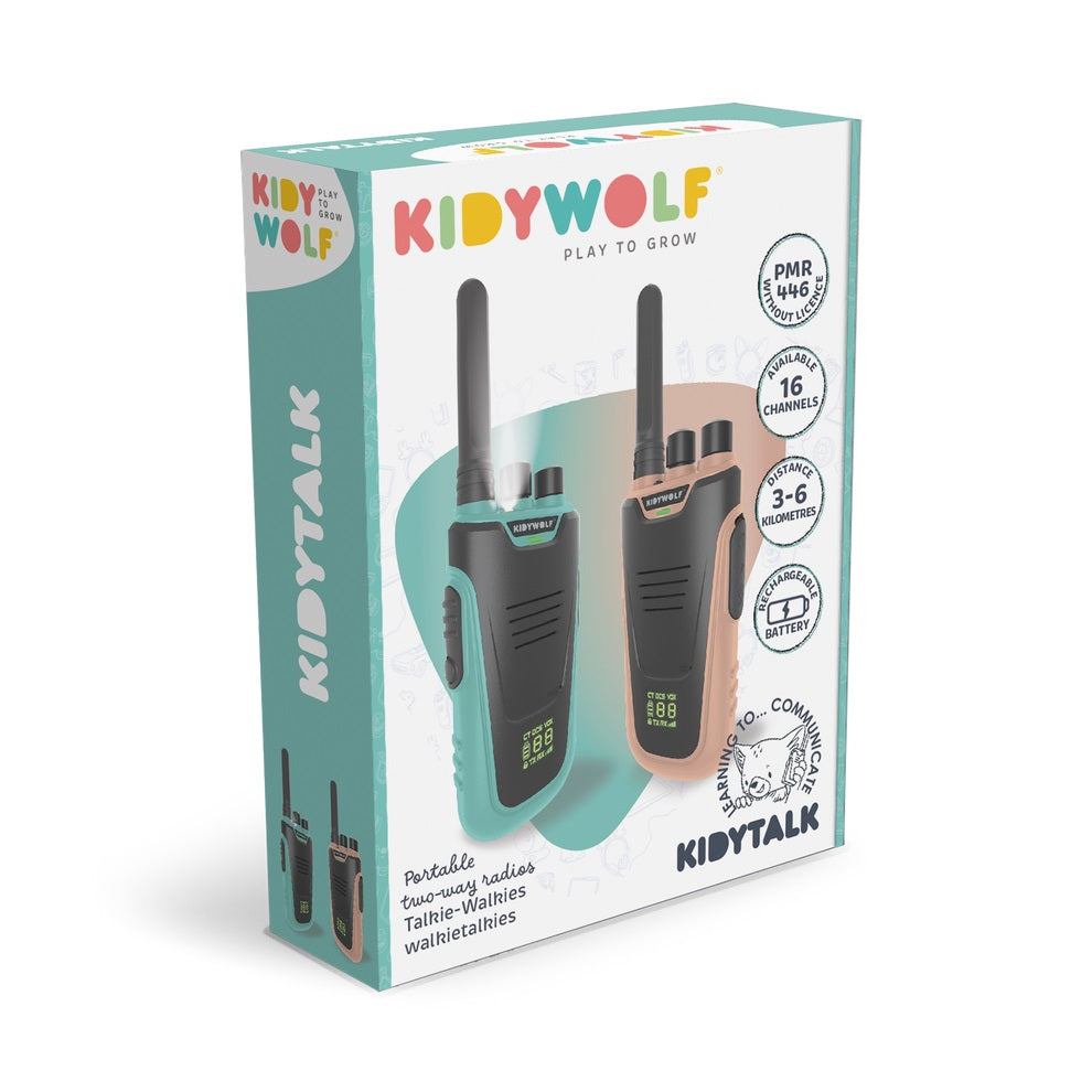 KIDYWOLF - Walkie-Talkies mit Taschenlampe rose/türkis