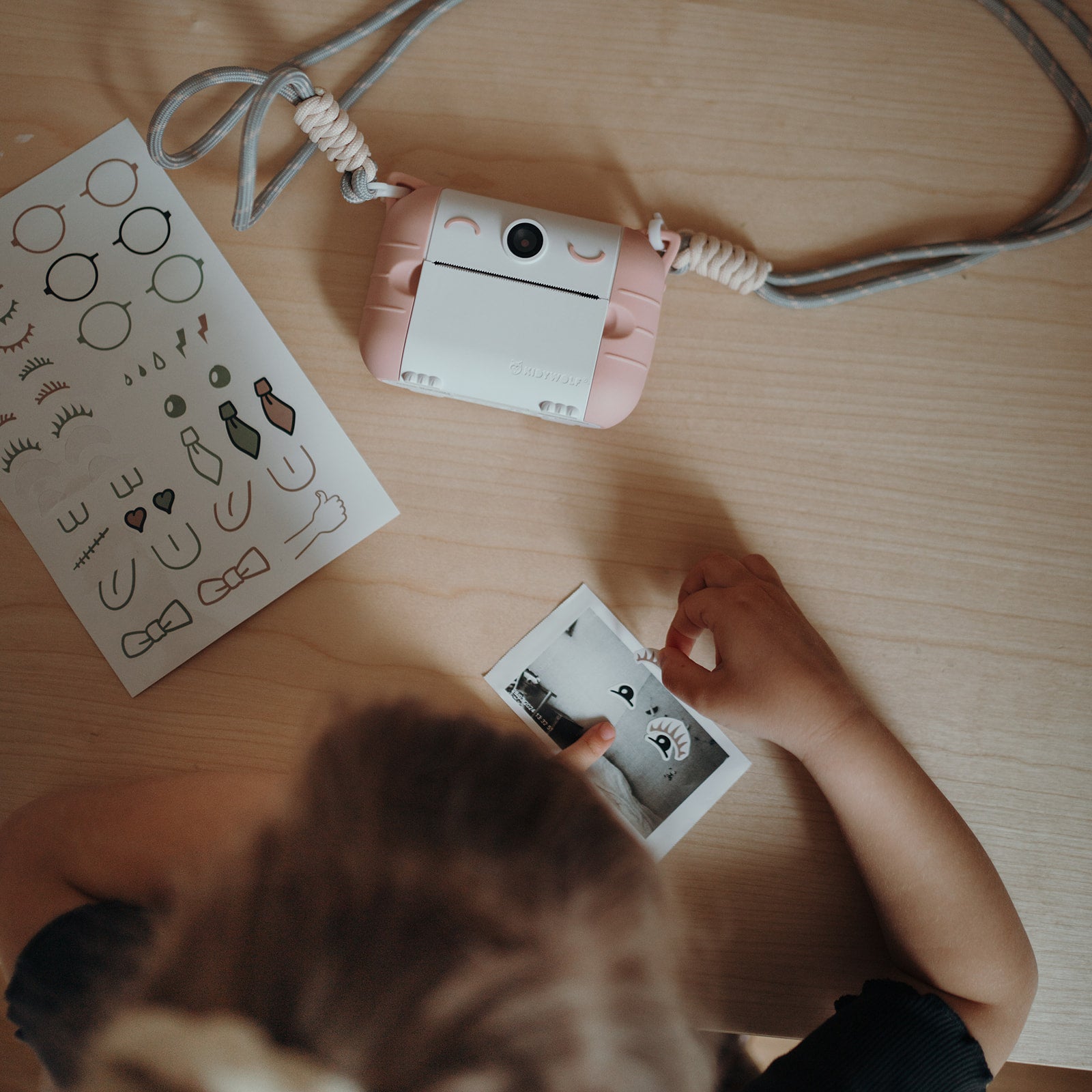 KIDYWOLF - Kidyprint Kinderkamera mit Sofortdruck pfirsich