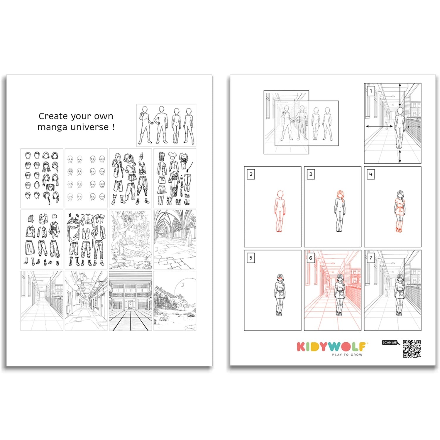 KIDYWOLF - K-Draw Pro Manga Zeichentablet mit LED-Bildschirm