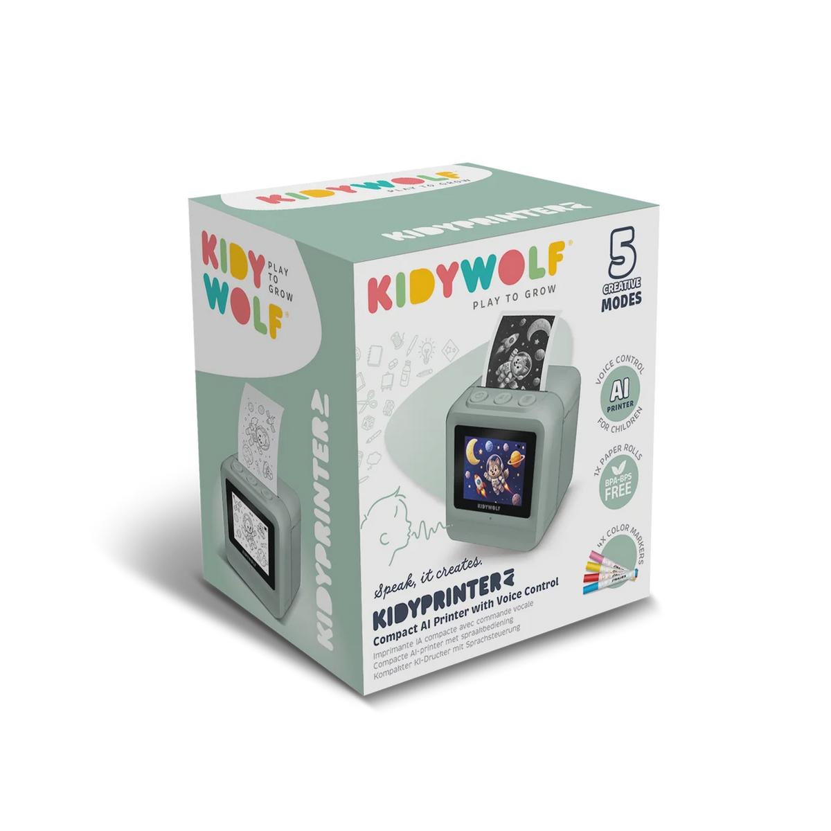 KIDYWOLF - KIDYPRINT KI-Sprachdrucker