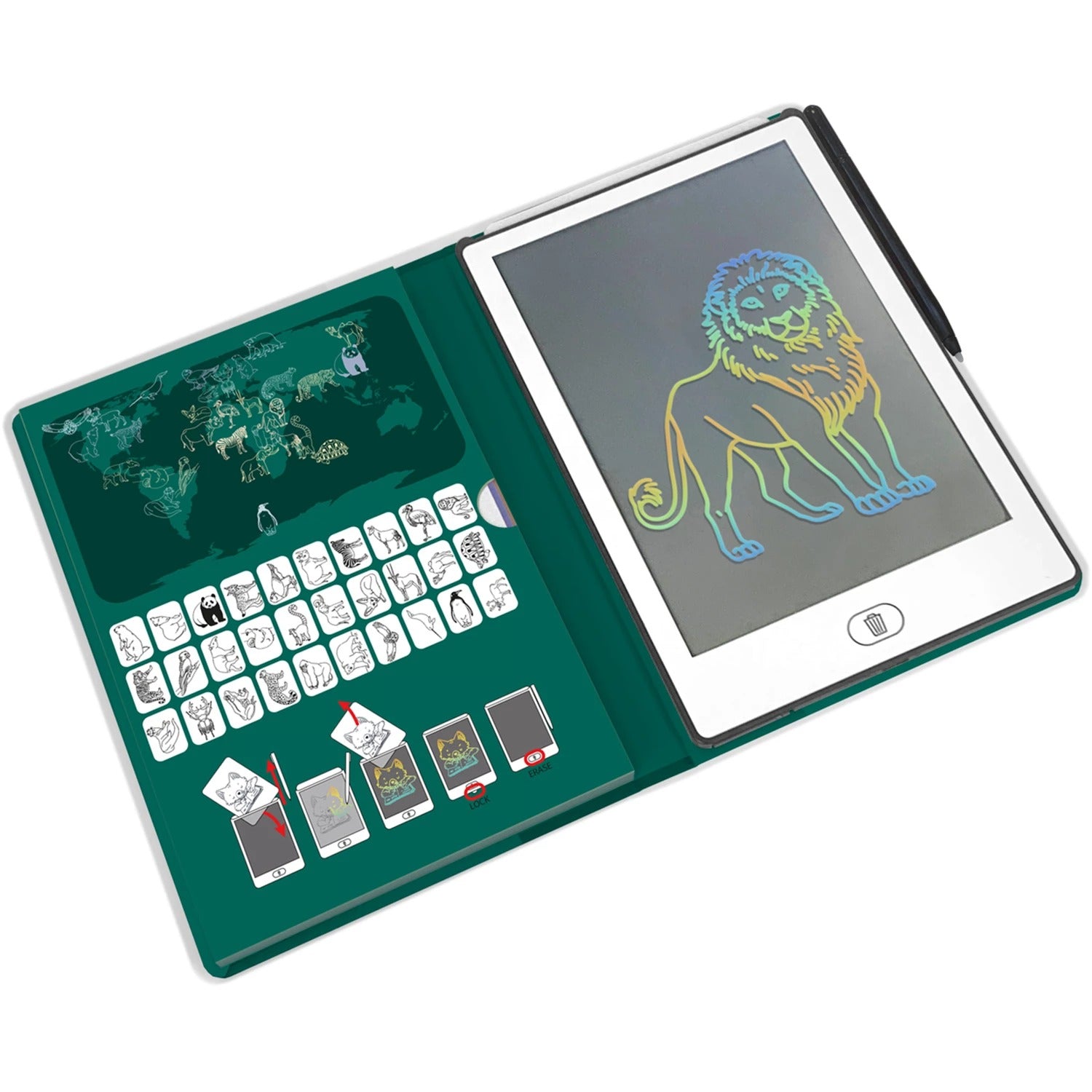 KIDYWOLF - Digitales Malbuch Kidydraw-Mini: Wilde Tiere