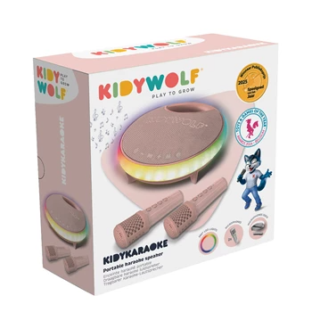 KIDYWOLF - Lautsprecher mit 2 Mikrofonen: Kidykaraoke rosa