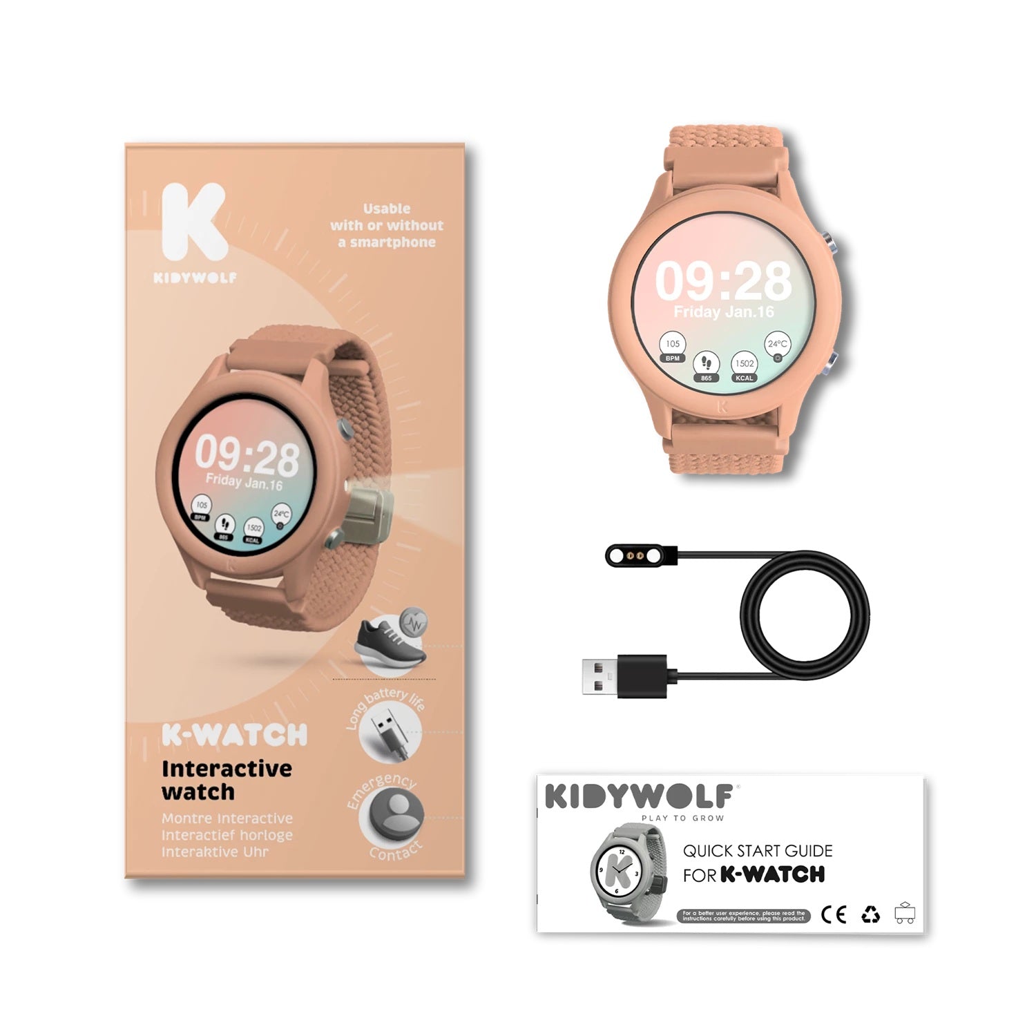 KIDYWOLF - Smart-Watch kupfer