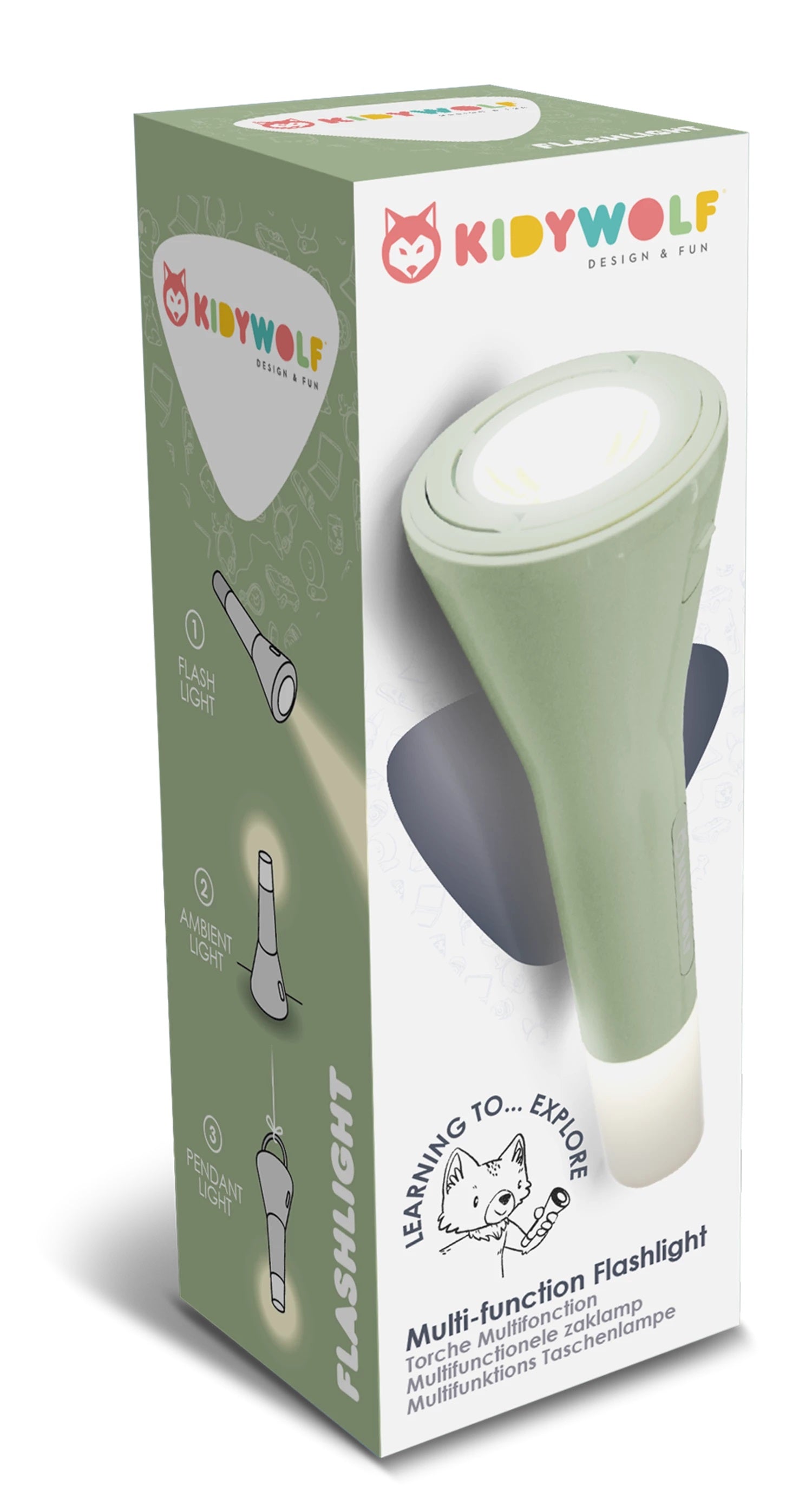 KIDYWOLF - Taschenlampe Kidyflash 3in1 grün