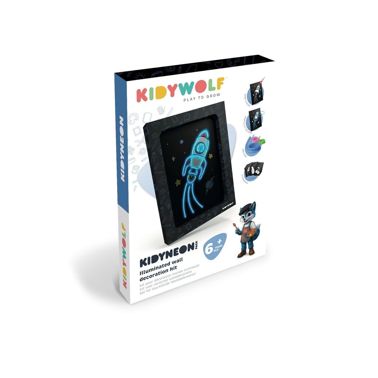 KIDYWOLF - Leuchtendes Wandbild Kidyneon: Mixed
