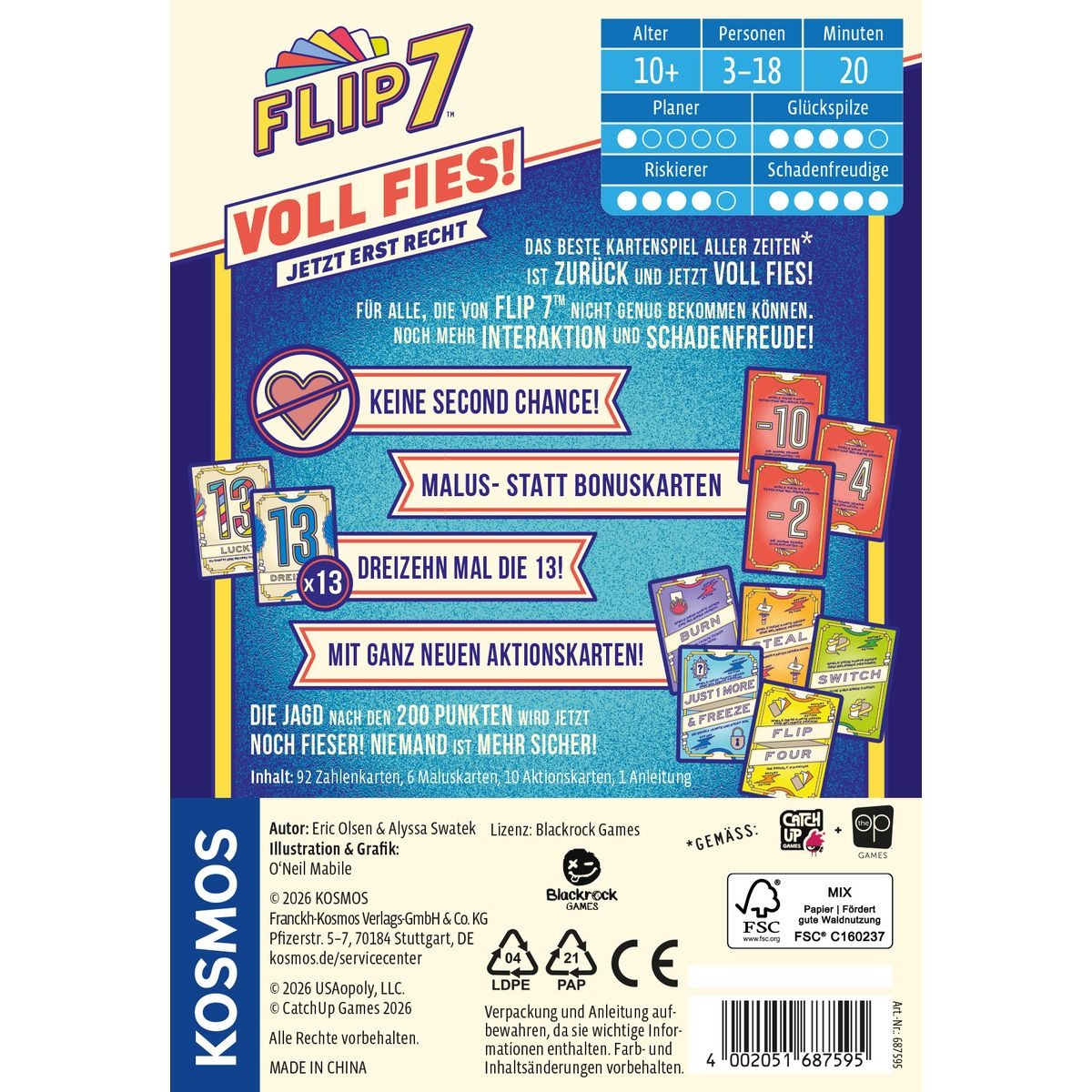 Kosmos - Kartenspiel Flip 7: Voll Fies!