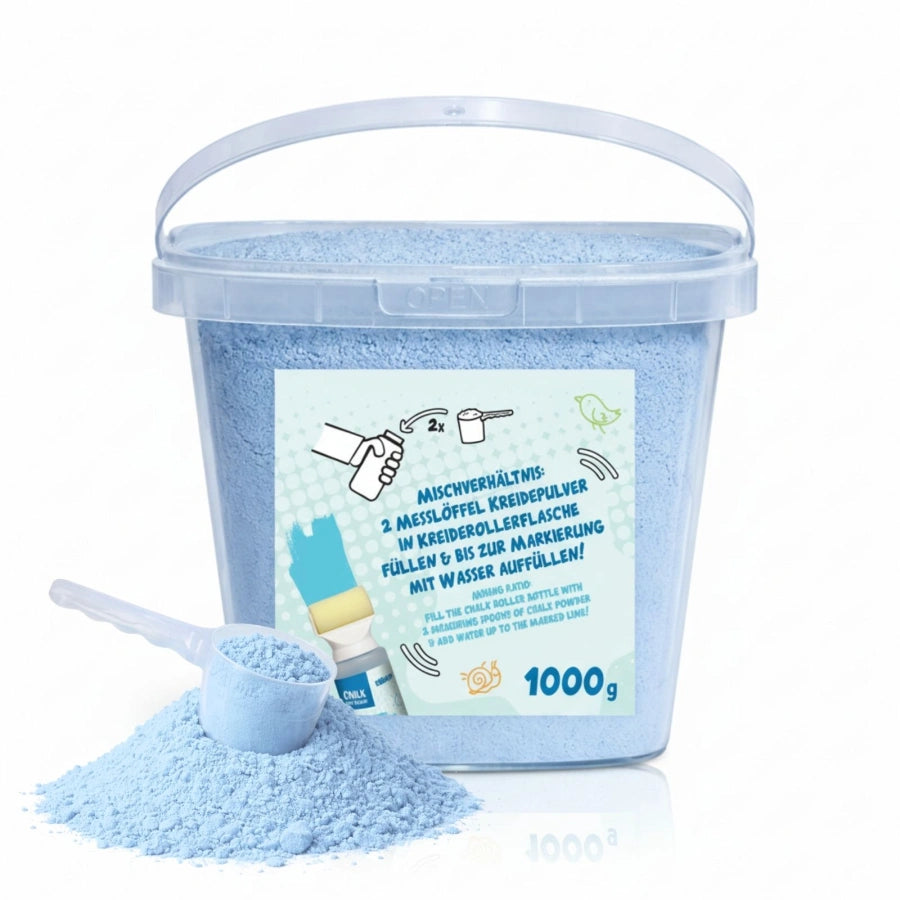 alldoro - Kreidepulver im Eimer 1kg blau