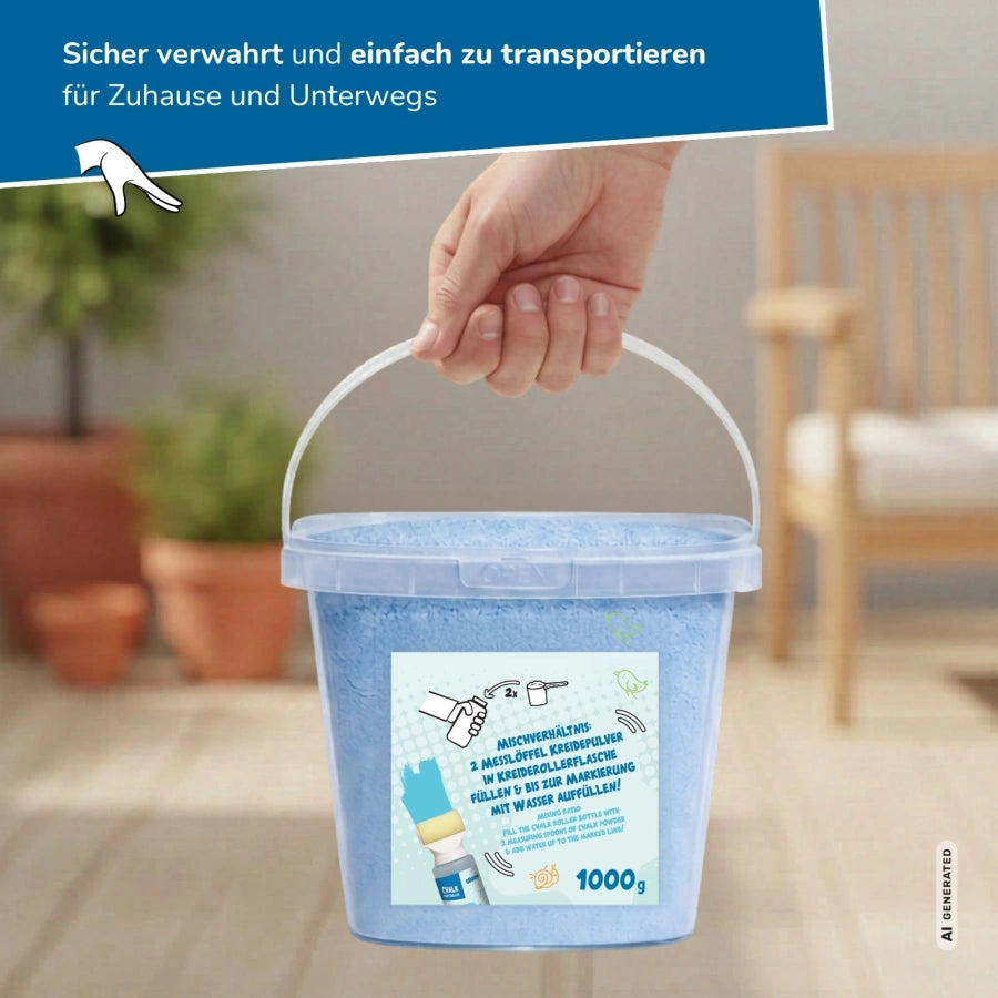 alldoro - Kreidepulver im Eimer 1kg blau