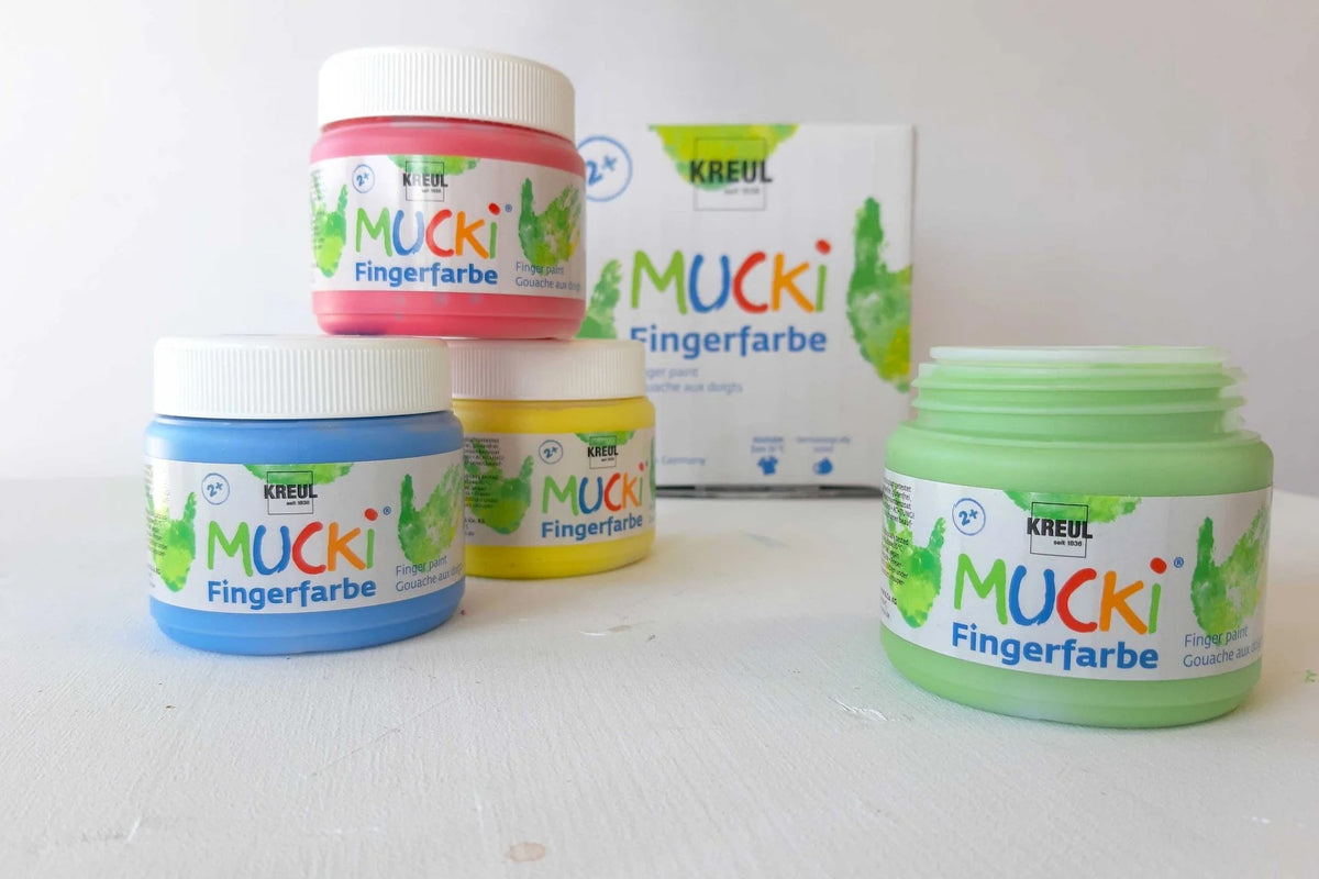 KREUL - MUCKI Porzellanfreunde Set mit Fingerfarben + Marker