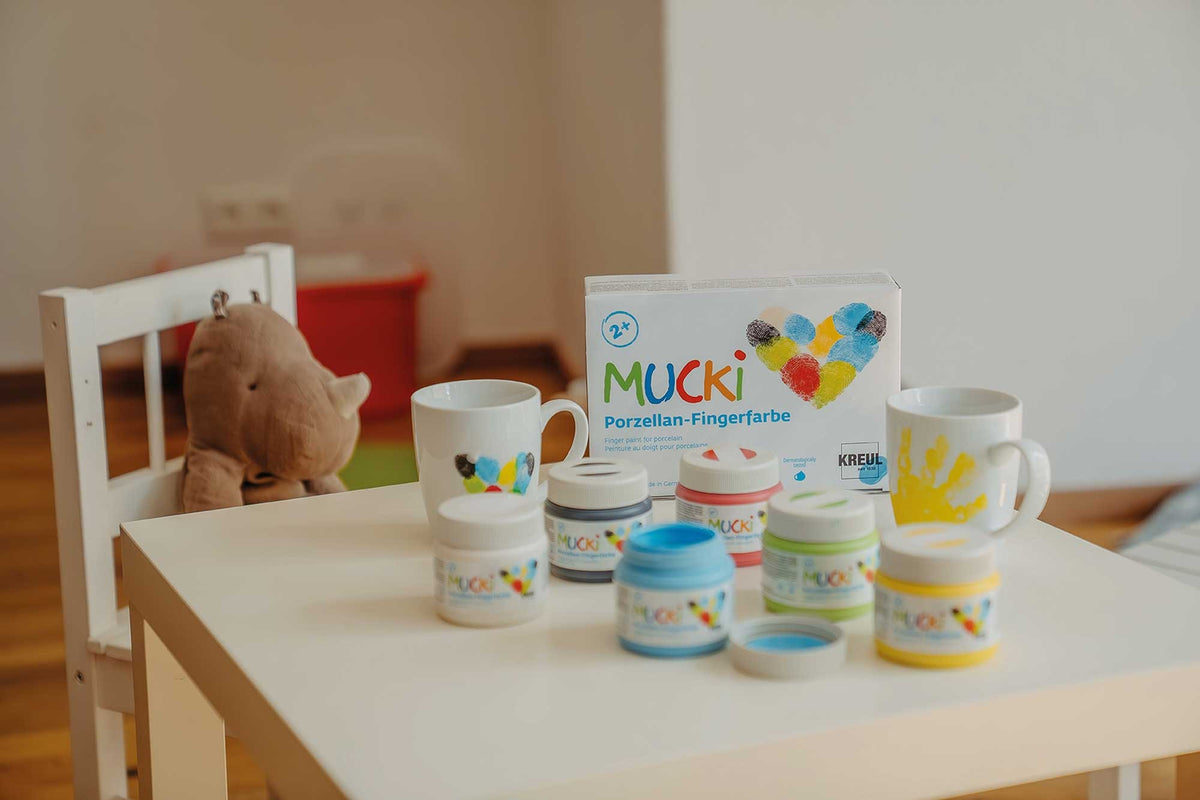 KREUL - MUCKI Porzellan-Fingerfarbe 6er Set 150 ml