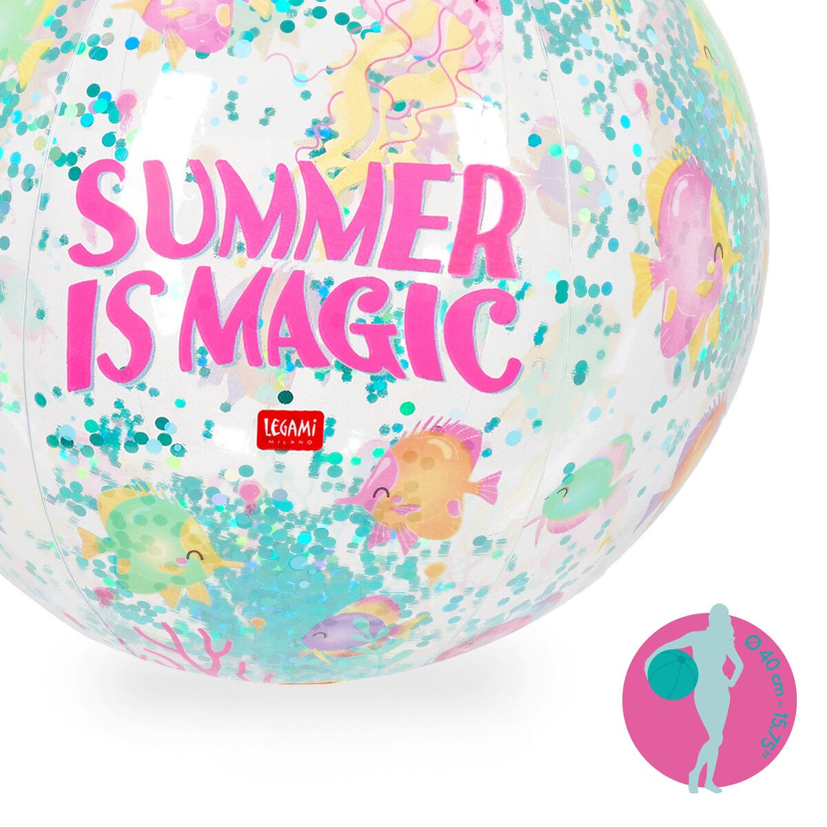 Legami - Beachball Glitter Summer is Magic