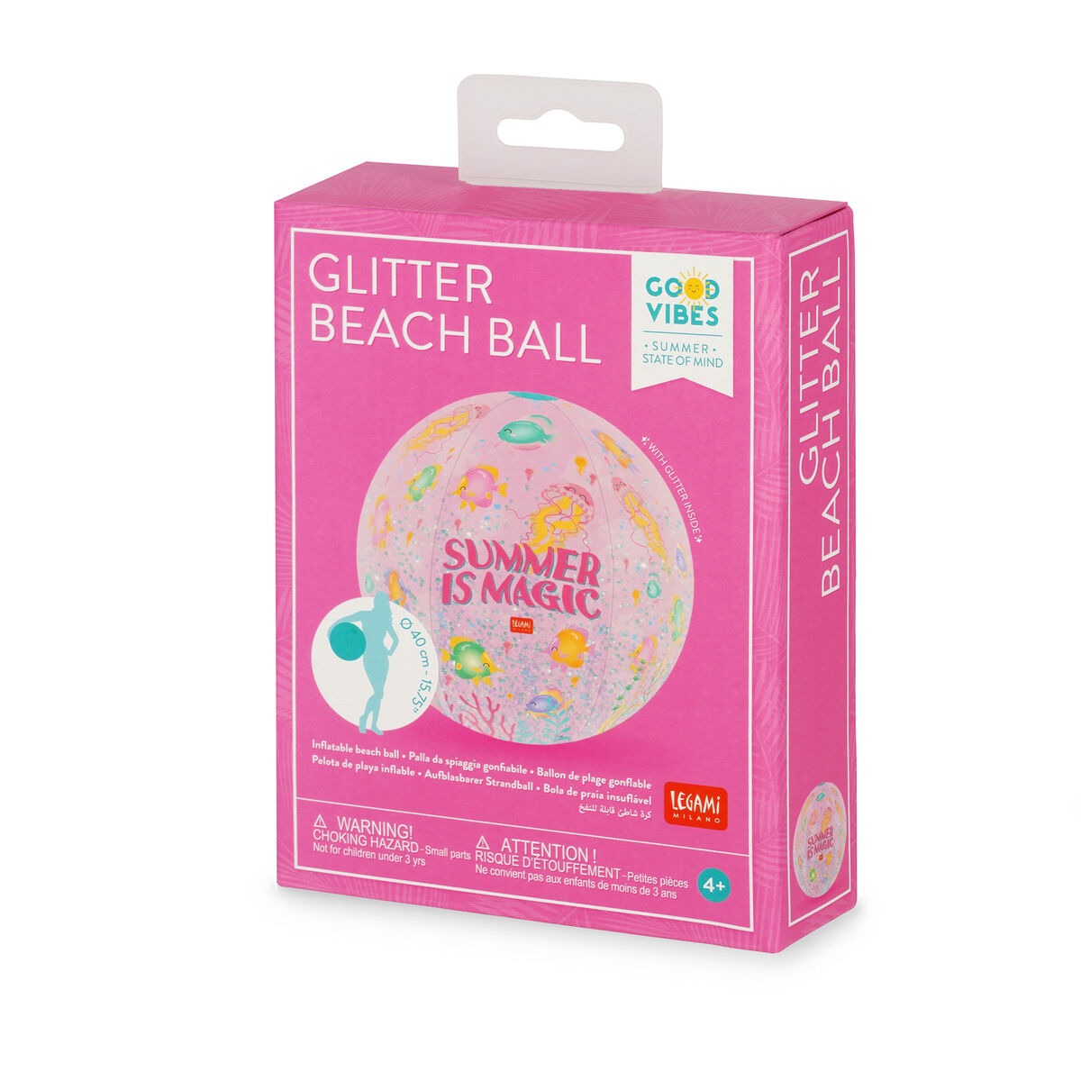 Legami - Beachball Glitter Summer is Magic