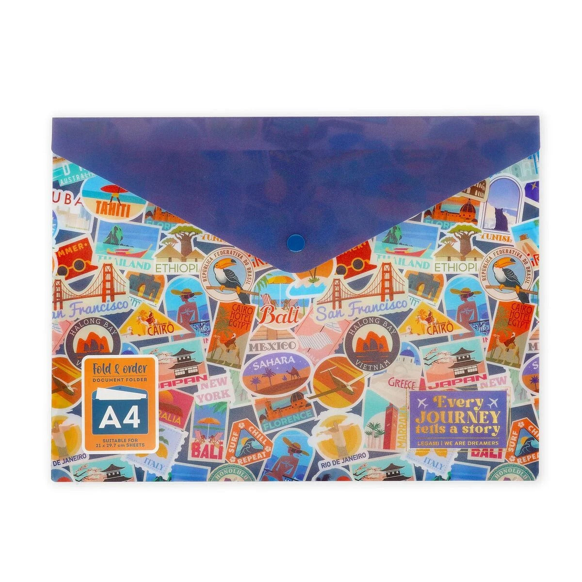 Legami - Dokumentenmappe Travel Stickers