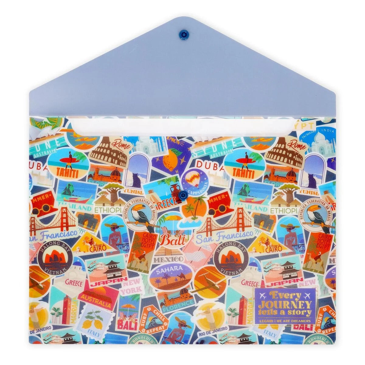 Legami - Dokumentenmappe Travel Stickers