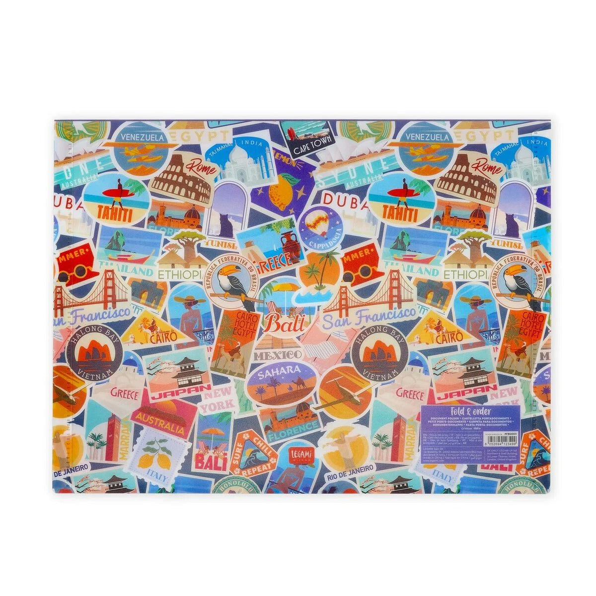 Legami - Dokumentenmappe Travel Stickers