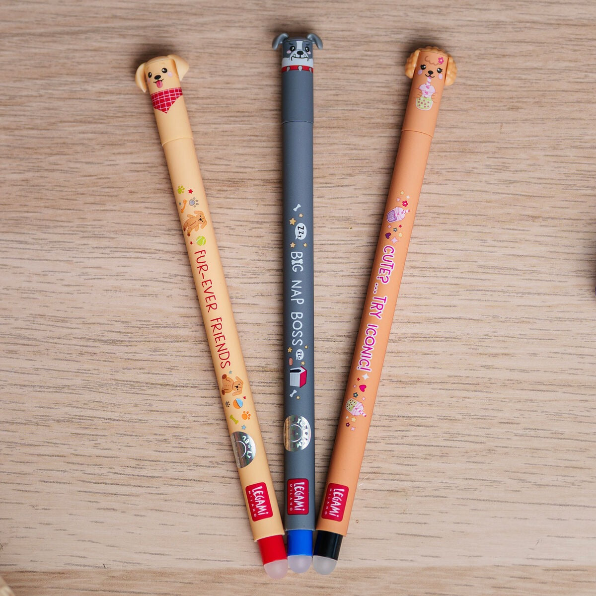 Legami - Löschbarer Gelstift 3er Set Fur-ever Friends