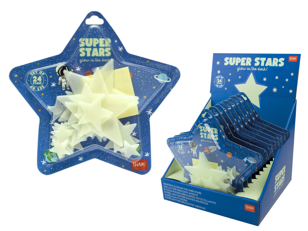 Legami Super Stars – 24 Leuchtsterne für Kinderzimmer – Dreams4Kids