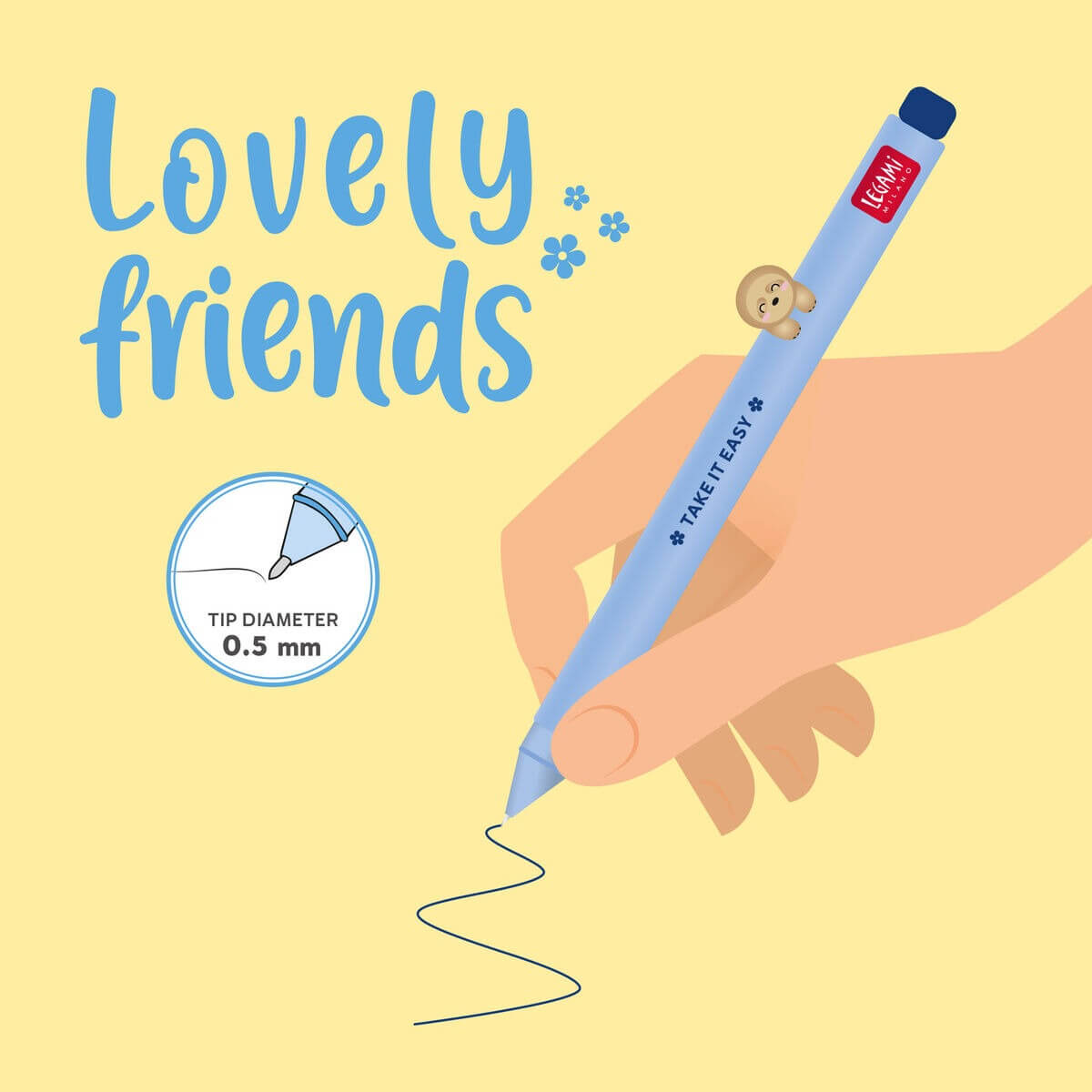 Legami - Gelstift Lovely Friends Faultier