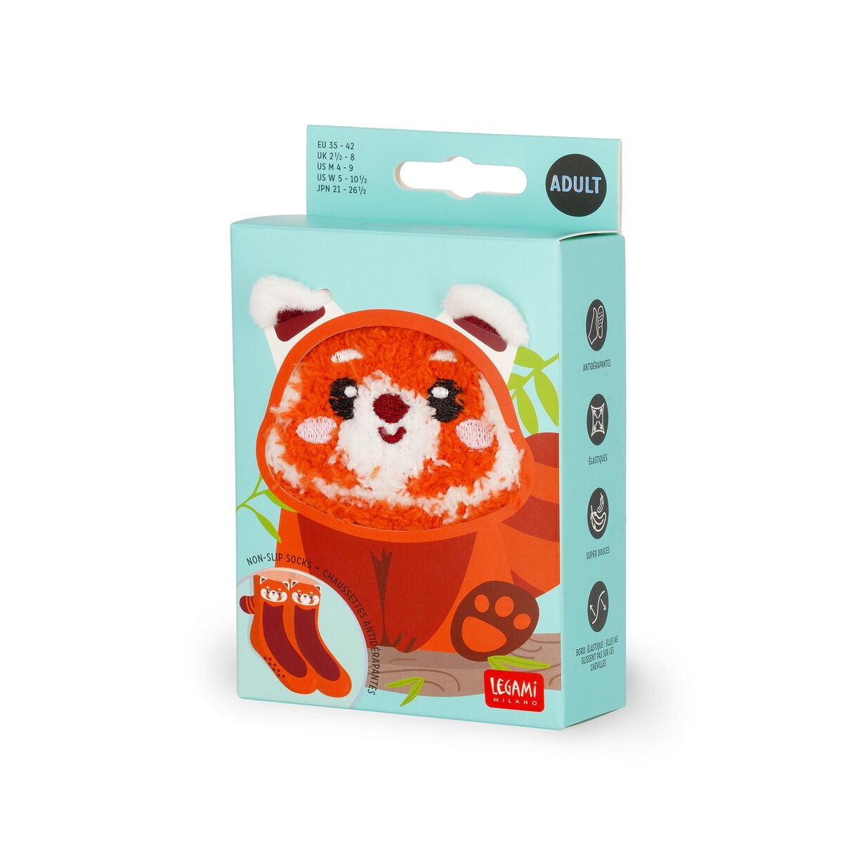 Legami - Rutschfeste Socken - It's a Match! Red Panda
