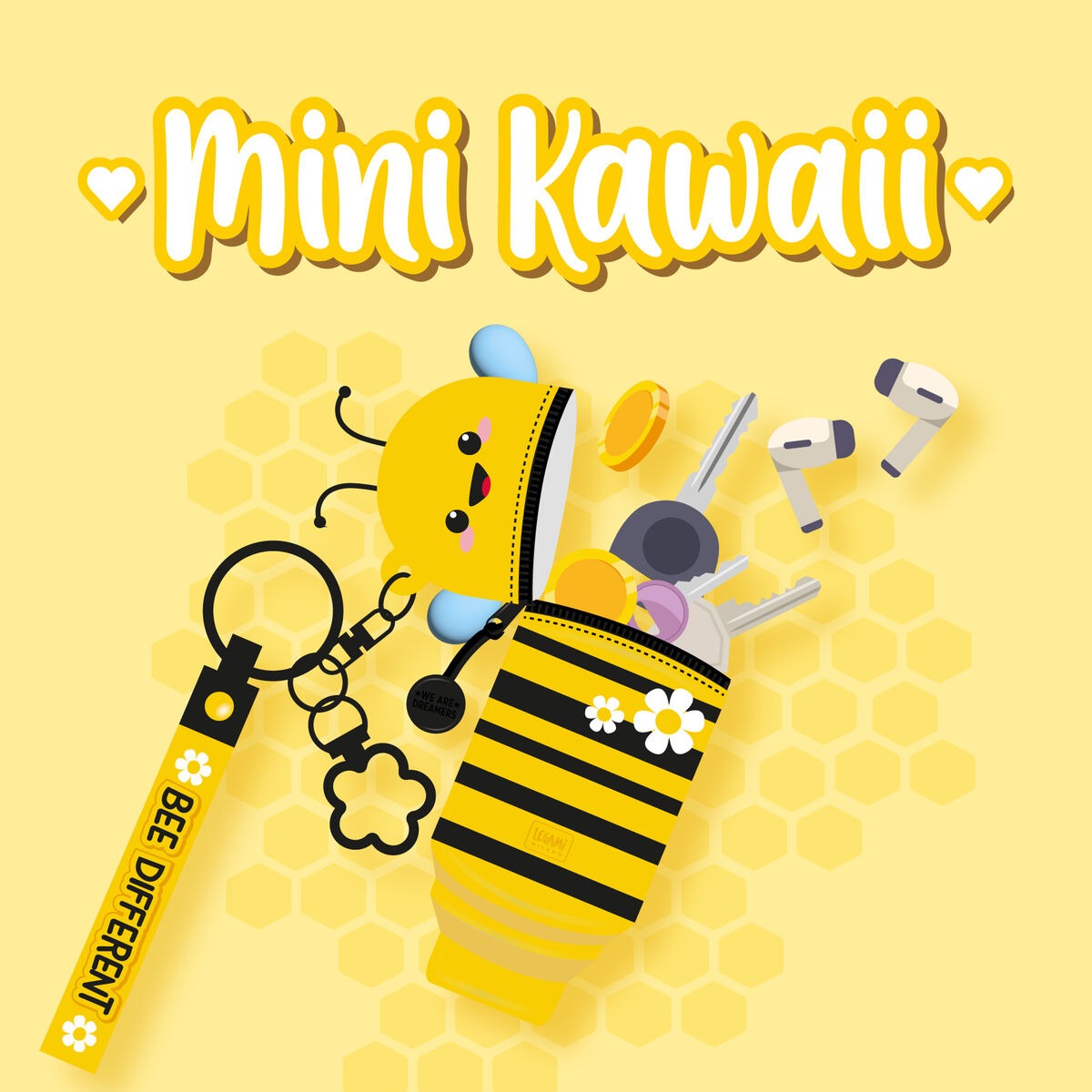 Legami - Schlüsselanhänger Silikon Kawaii Bee