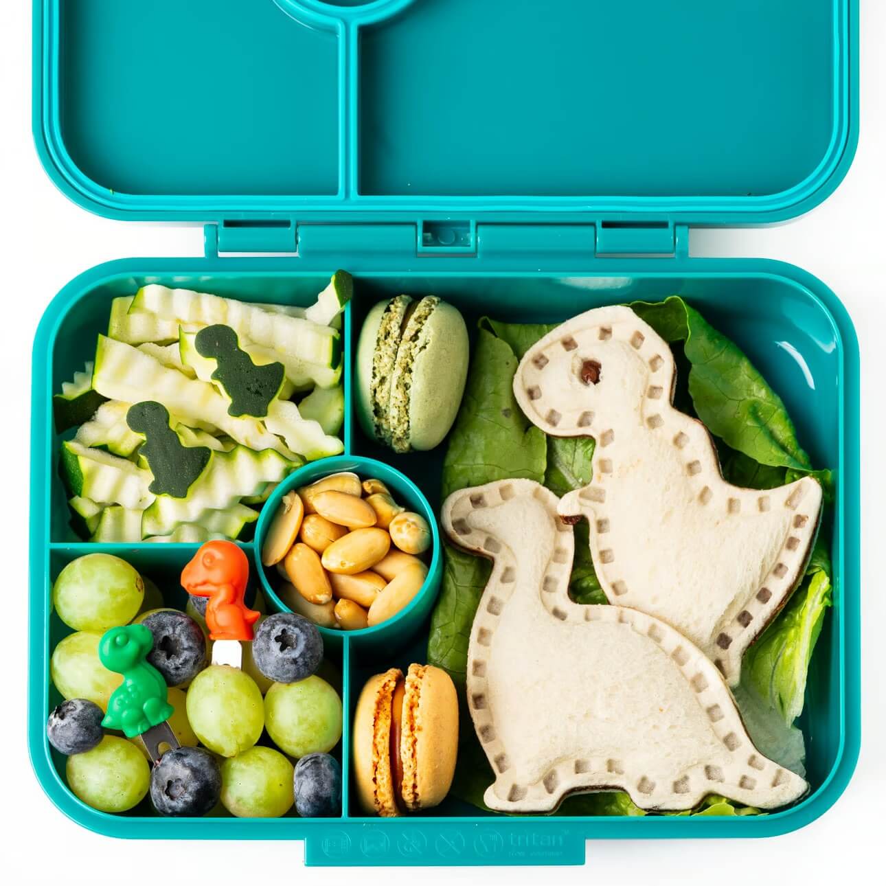 LEKKABOX - Dino Ausstecher für gefüllte Sandwiches, 2er Set