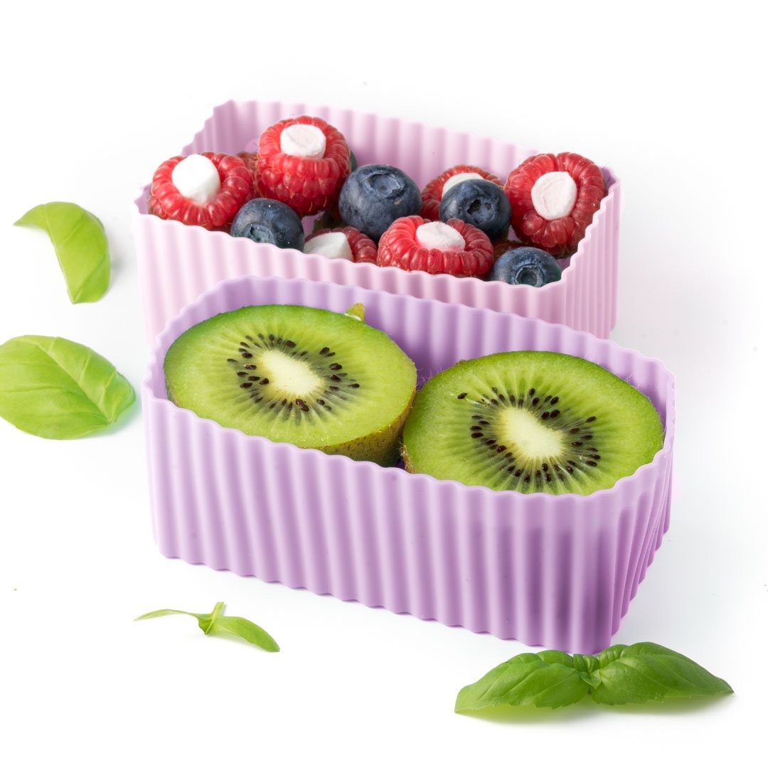 LEKKABOX - Bento Förmchen 2er Set Rosa/Flieder
