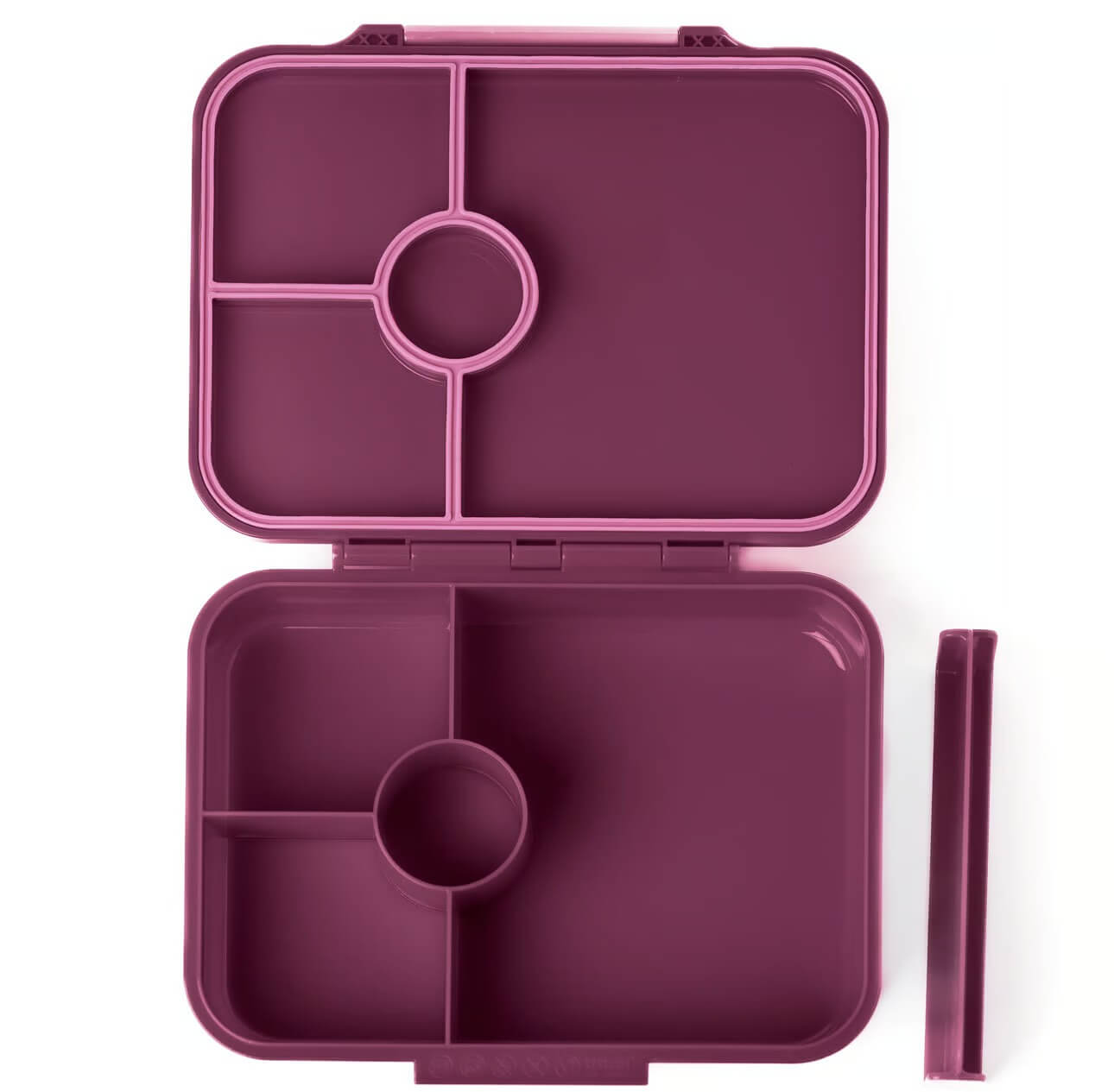 LEKKABOX - Classic Lunchbox Plum mit 4 Fächern