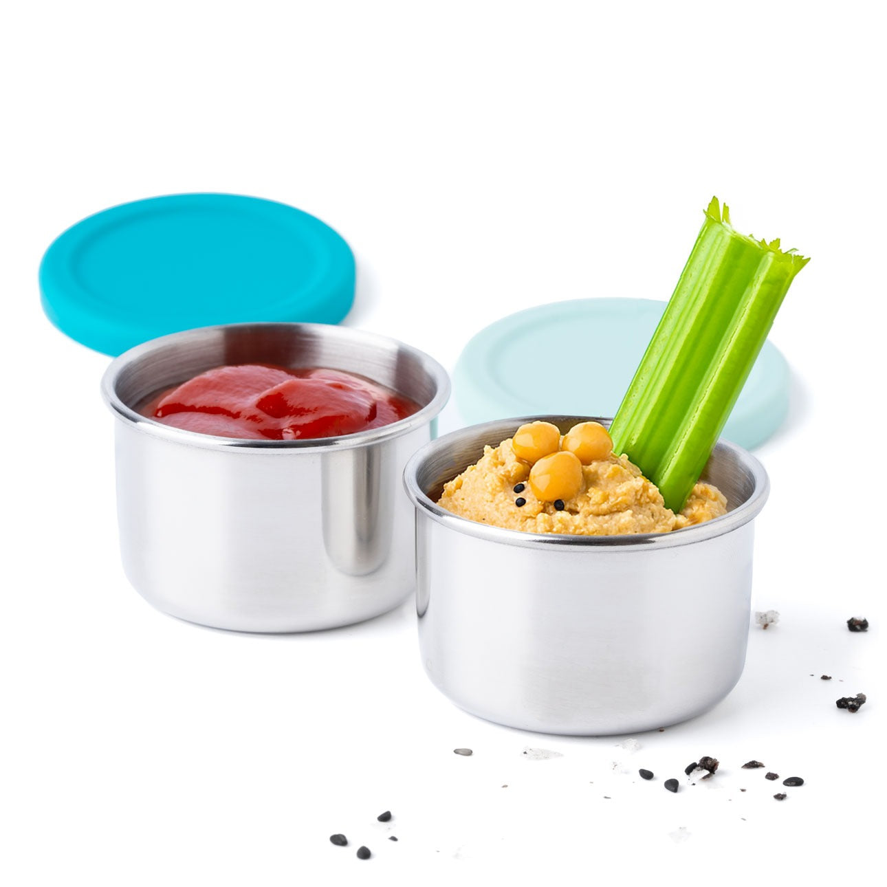 LEKKABOX - Dressingbehälter Edelstahl 2er Set