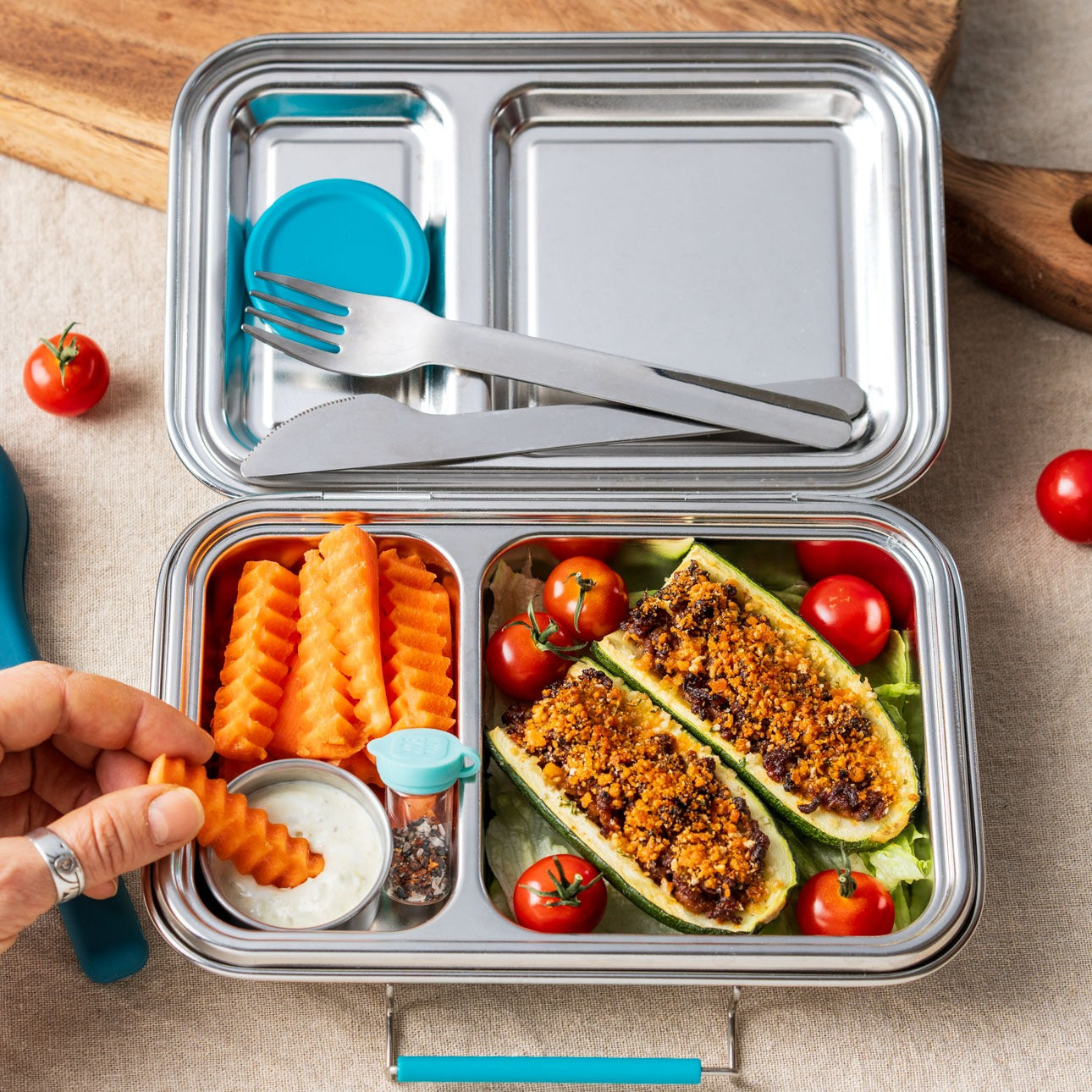 LEKKABOX - Dressingbehälter Edelstahl 2er Set
