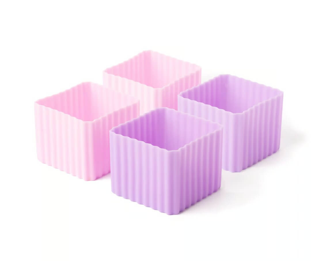 LEKKABOX - Bento Förmchen 4er Set Rosa/Flieder
