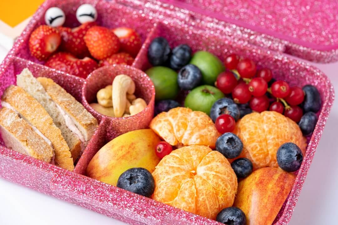 LEKKABOX - Glamour Lunchbox Pink mit 4 Fächern