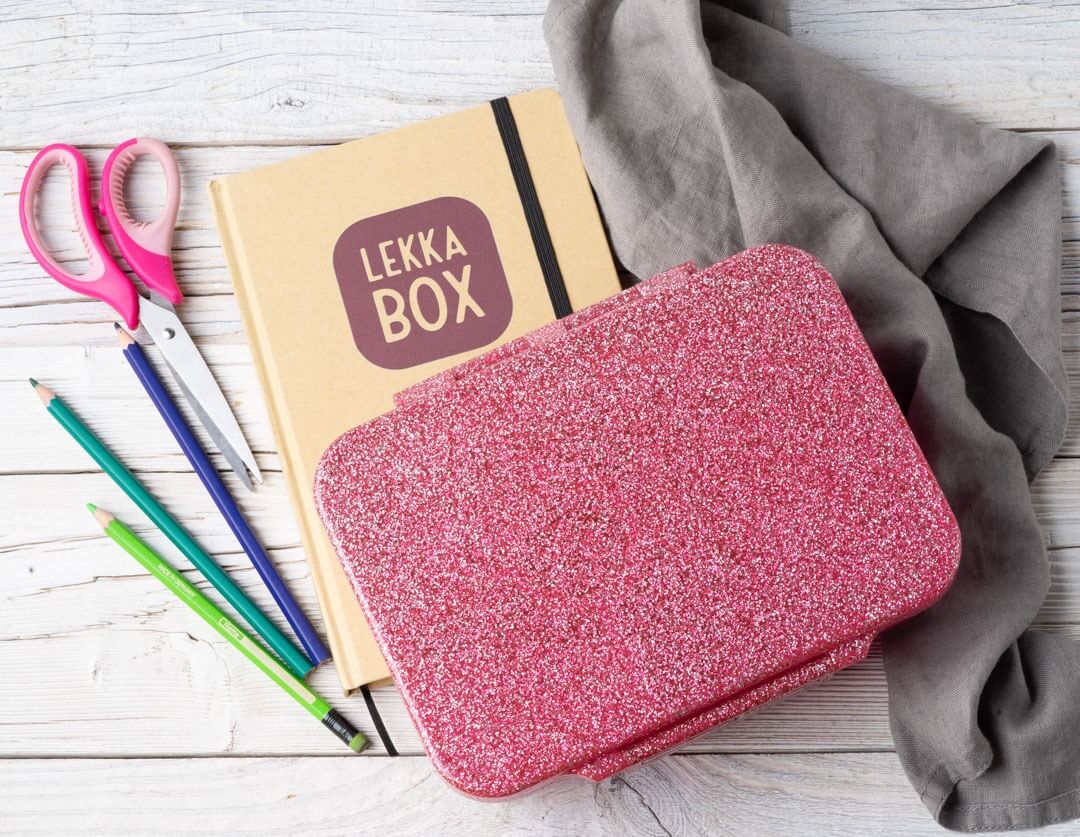 LEKKABOX - Glamour Lunchbox Pink mit 4 Fächern